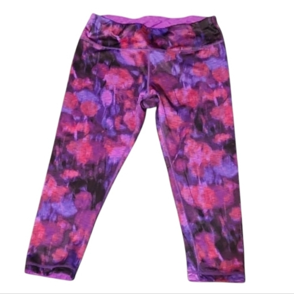 Active Life Purple and Pink Capri Leggings